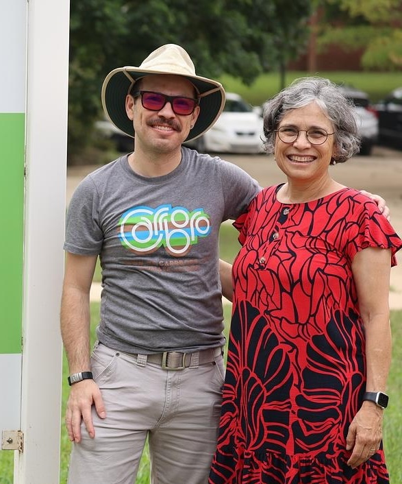 Maria with her son, Cristobal, Carrboro Council Member